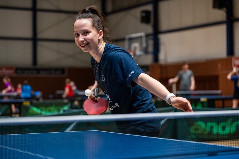 Kasia Węgrzyn na treningu w hali UE Wrocław